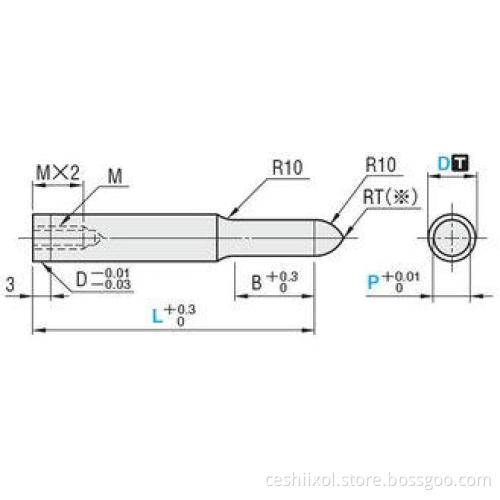 Tip R dayton punches cylindrical head SKD11 / HSS for Punch